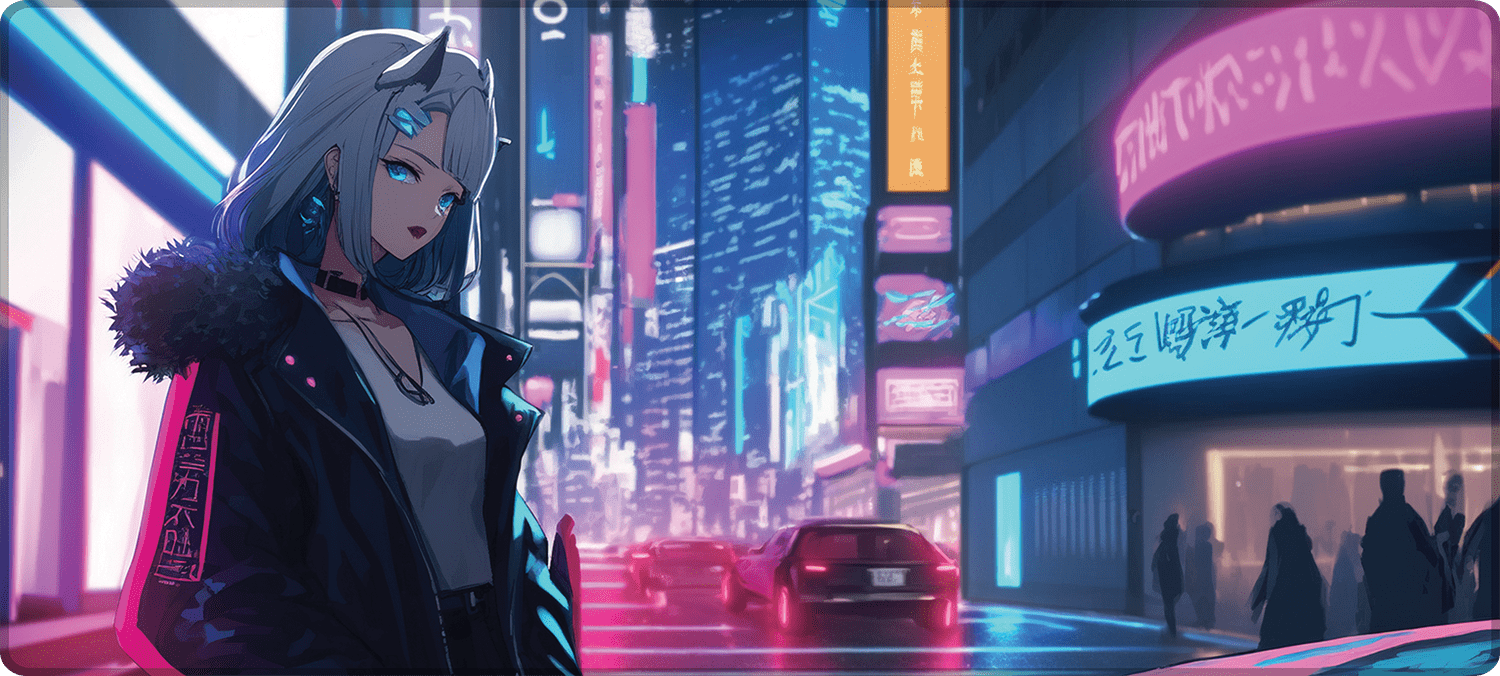 Premium Photo | Anime city streets scenery at night